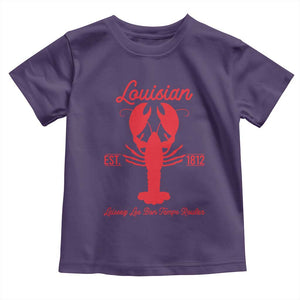 Louisiana Crawfish Toddler T Shirt Laissez Les Bon Temps Rouler 1812 TS09 Purple Print Your Wear
