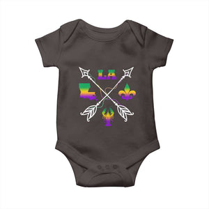 Louisiana Mardi Gras Baby Onesie Crawfish Fleur De Lis TS09 Dark Chocolate Print Your Wear