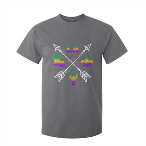 Louisiana Mardi Gras T Shirt For Kid Crawfish Fleur De Lis TS09 Charcoal Print Your Wear
