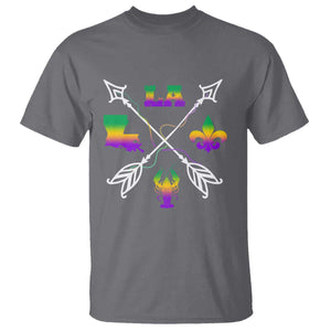 Louisiana Mardi Gras T Shirt Crawfish Fleur De Lis TS09 Charcoal Print Your Wear