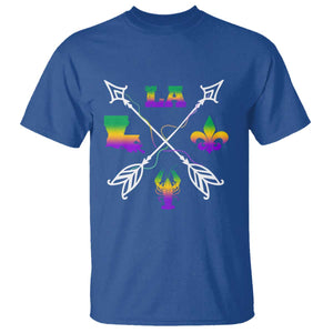 Louisiana Mardi Gras T Shirt Crawfish Fleur De Lis TS09 Royal Blue Print Your Wear
