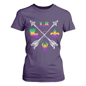 Louisiana Mardi Gras T Shirt For Women Crawfish Fleur De Lis TS09 Purple Print Your Wear