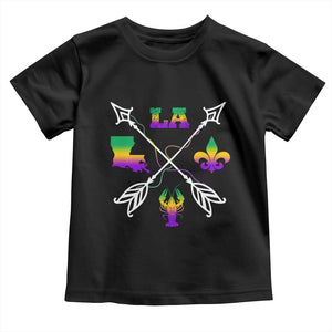 Louisiana Mardi Gras Toddler T Shirt Crawfish Fleur De Lis TS09 Black Print Your Wear