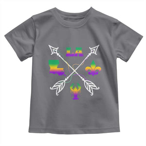 Louisiana Mardi Gras Toddler T Shirt Crawfish Fleur De Lis TS09 Charcoal Print Your Wear