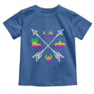 Louisiana Mardi Gras Toddler T Shirt Crawfish Fleur De Lis TS09 Royal Blue Print Your Wear