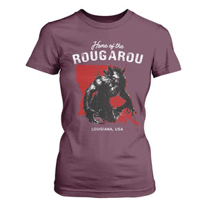 Home of the Rougarou T Shirt For Women Louisiana Cryptid TS09 Maroon Print Your Wear