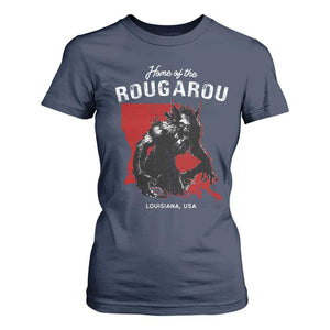 Home of the Rougarou T Shirt For Women Louisiana Cryptid TS09 Navy Print Your Wear