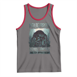 Funny Rougarou Tank Top Because Vampires Are Too Mainstream Louisiana Cryptid TS09 Deep Heather Red Print Your Wear