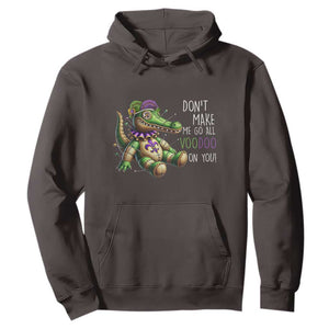 Voodoo Mardi Gras Hoodie Aligator Voodoo Doll New Orleans Louisiana TS09 Dark Chocolate Print Your Wear