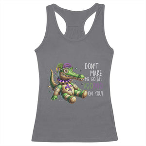 Voodoo Mardi Gras Racerback Tank Top Aligator Voodoo Doll New Orleans Louisiana TS09 Charcoal Print Your Wear