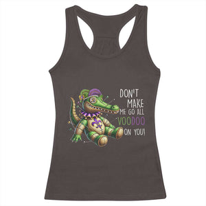 Voodoo Mardi Gras Racerback Tank Top Aligator Voodoo Doll New Orleans Louisiana TS09 Dark Chocolate Print Your Wear