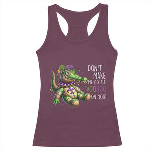Voodoo Mardi Gras Racerback Tank Top Aligator Voodoo Doll New Orleans Louisiana TS09 Maroon Print Your Wear