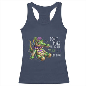 Voodoo Mardi Gras Racerback Tank Top Aligator Voodoo Doll New Orleans Louisiana TS09 Navy Print Your Wear
