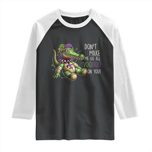 Voodoo Mardi Gras Raglan Shirt Aligator Voodoo Doll New Orleans Louisiana TS09 Black White Print Your Wear