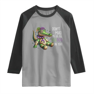 Voodoo Mardi Gras Raglan Shirt Aligator Voodoo Doll New Orleans Louisiana TS09 Sport Gray Black Print Your Wear