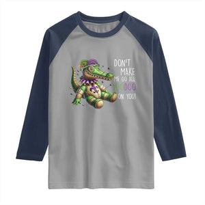 Voodoo Mardi Gras Raglan Shirt Aligator Voodoo Doll New Orleans Louisiana TS09 Sport Gray Navy Print Your Wear