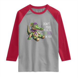 Voodoo Mardi Gras Raglan Shirt Aligator Voodoo Doll New Orleans Louisiana TS09 Sport Gray Red Print Your Wear