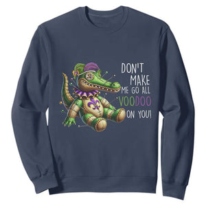 Voodoo Mardi Gras Sweatshirt Aligator Voodoo Doll New Orleans Louisiana TS09 Navy Print Your Wear