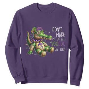 Voodoo Mardi Gras Sweatshirt Aligator Voodoo Doll New Orleans Louisiana TS09 Purple Print Your Wear