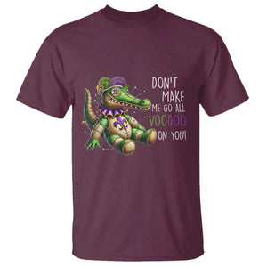 Voodoo Mardi Gras T Shirt Aligator Voodoo Doll New Orleans Louisiana TS09 Maroon Print Your Wear