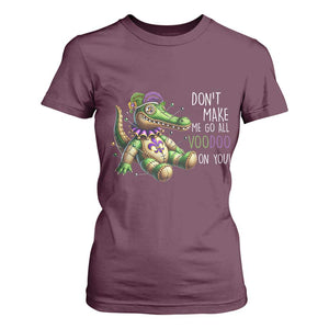 Voodoo Mardi Gras T Shirt For Women Aligator Voodoo Doll New Orleans Louisiana TS09 Maroon Print Your Wear