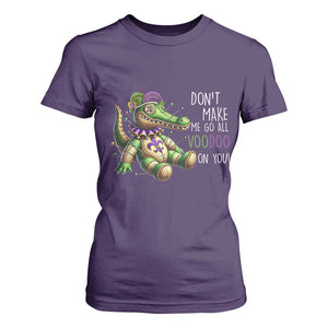 Voodoo Mardi Gras T Shirt For Women Aligator Voodoo Doll New Orleans Louisiana TS09 Purple Print Your Wear