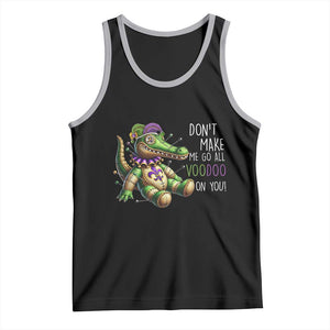 Voodoo Mardi Gras Tank Top Aligator Voodoo Doll New Orleans Louisiana TS09 Black Athletic Heather Print Your Wear
