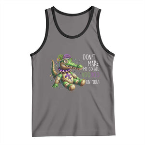 Voodoo Mardi Gras Tank Top Aligator Voodoo Doll New Orleans Louisiana TS09 Deep Heather Black Print Your Wear