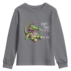 Voodoo Mardi Gras Youth Sweatshirt Aligator Voodoo Doll New Orleans Louisiana TS09 Charcoal Print Your Wear