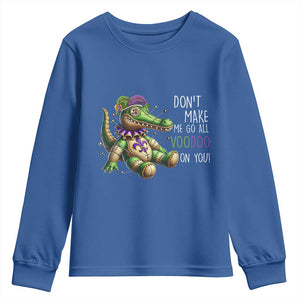 Voodoo Mardi Gras Youth Sweatshirt Aligator Voodoo Doll New Orleans Louisiana TS09 Royal Blue Print Your Wear