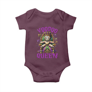 Mardi Gras Voodoo Queen Baby Onesie TS09 Maroon Print Your Wear