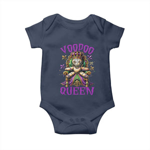 Mardi Gras Voodoo Queen Baby Onesie TS09 Navy Print Your Wear