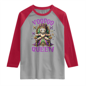 Mardi Gras Voodoo Queen Raglan Shirt TS09 Sport Gray Red Print Your Wear