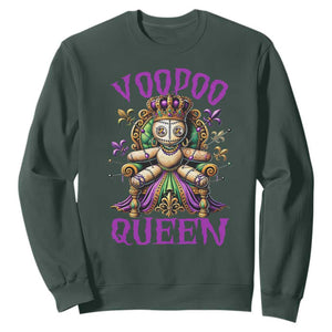 Mardi Gras Voodoo Queen Sweatshirt TS09 Dark Forest Green Print Your Wear