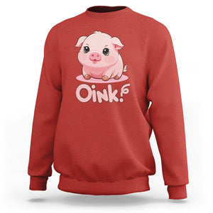 Pig Lover OINK Cute Swine Sweatshirt TS09 Red Printyourwear