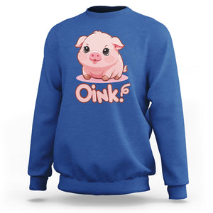 Pig Lover OINK Cute Swine Sweatshirt TS09 Royal Blue Printyourwear
