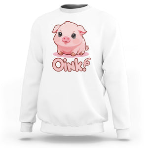 Pig Lover OINK Cute Swine Sweatshirt TS09 White Printyourwear
