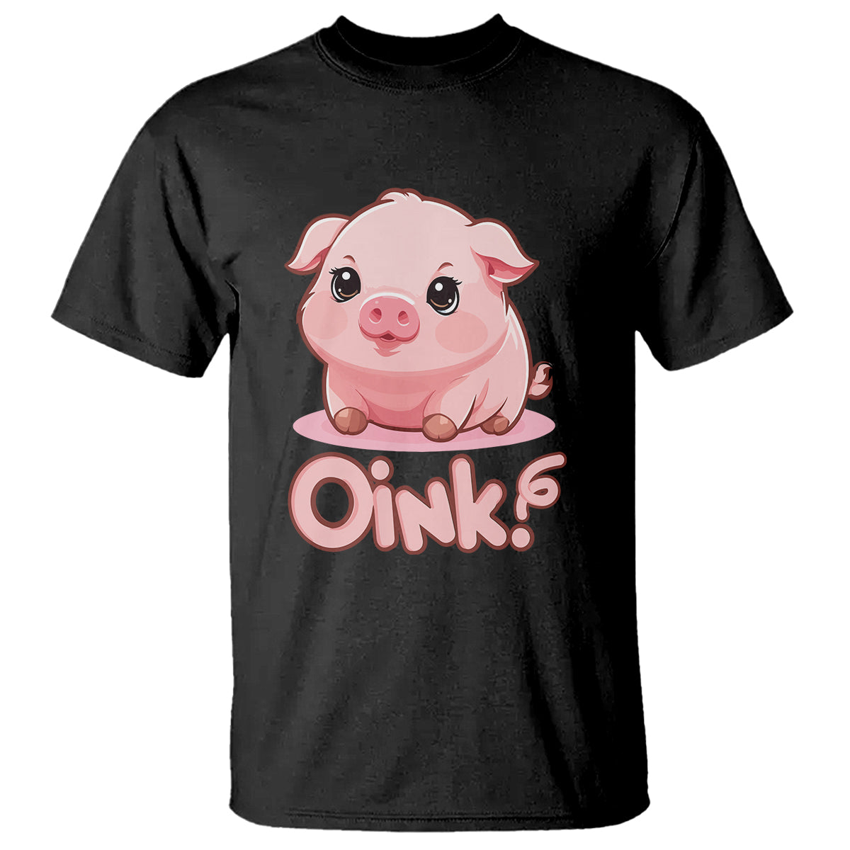 Pig Lover OINK Cute Swine T Shirt TS09 Black Printyourwear