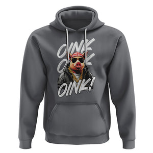 Pig Lover OINK Cool Swine Hip Hop Gangster Hoodie TS09 Charcoal Printyourwear