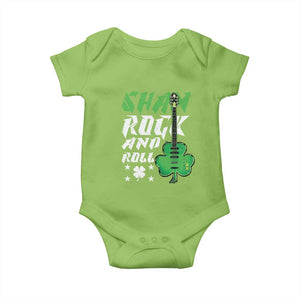 St Patrick's Day Baby Onesie Funny Sham Rock N Roll Shamrock Guitar TS09 Lime Print Your Wear