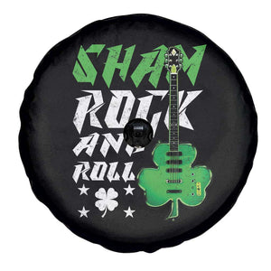 St Patrick's Day Spare Tire Cover Funny Sham Rock N Roll Shamrock Guitar TS09 Print Your Wear