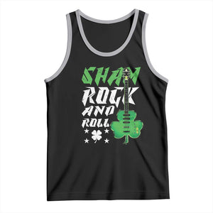 St Patrick's Day Tank Top Funny Sham Rock N Roll Shamrock Guitar TS09 Black Athletic Heather Print Your Wear