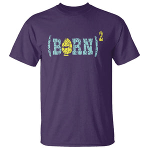 Easter Day T Shirt Born Squared Jesus Come Back John 3:3 Funny Math TS09 Purple Printyourwear