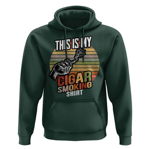 This Is My Cigar Smoking Hoodie TS09 Dark Forest Green Print Your Wear