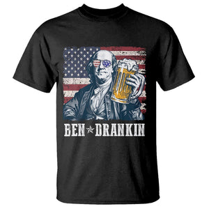 Funny 4th Of July Drinking T Shirt Ben Drankin Benjamin Franklin Patriotic Party TS09 Black Print Your Wear