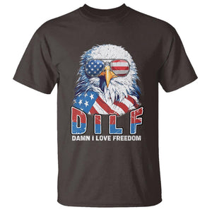 Funny 4th Of July T Shirt Damn I Love Freedom TS09 Dark Chocolate Print Your Wear