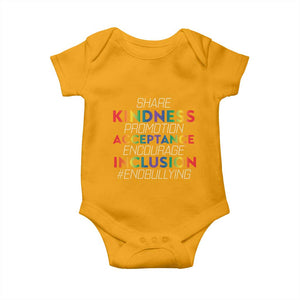 Anti Bullying Baby Onesie Share Kindness Promotion Acceptange Encourage Inclusion TS09 Gold Print Your Wear