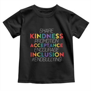 Anti Bullying Baby Shirt Share Kindness Promotion Acceptange Encourage Inclusion TS09 Black Print Your Wear