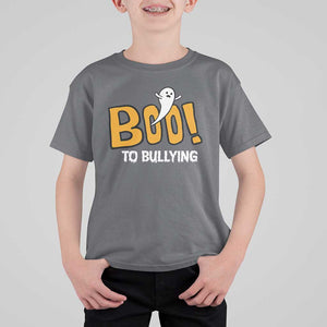 Anti Bullying Halloween T Shirt For Kid Boo To Bullying Spooky Ghost TS09 Charcoal Print Your Wear