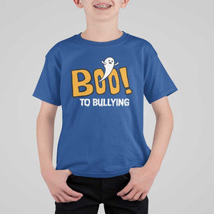 Anti Bullying Halloween T Shirt For Kid Boo To Bullying Spooky Ghost TS09 Royal Blue Print Your Wear